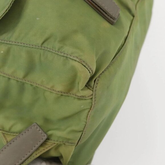 PRADA Backpack Nylon Green Silver Auth bs31165 main image 14